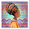 Designart - African American Woman with Turban IV - Modern Canvas Wall Art Print